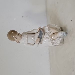 EUC Lladro Bisque Porcelain NAO Figurine #117 Girl with Chalk Board